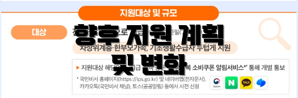 향후 지원 계획 및 변화