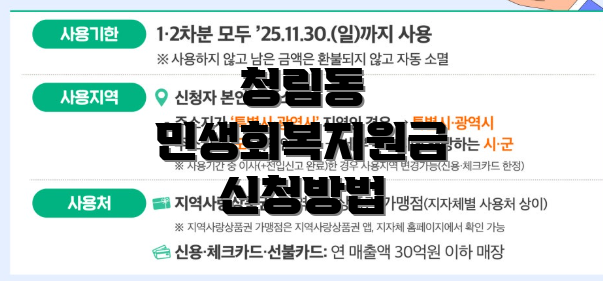 청림동 민생회복지원금 신청방법