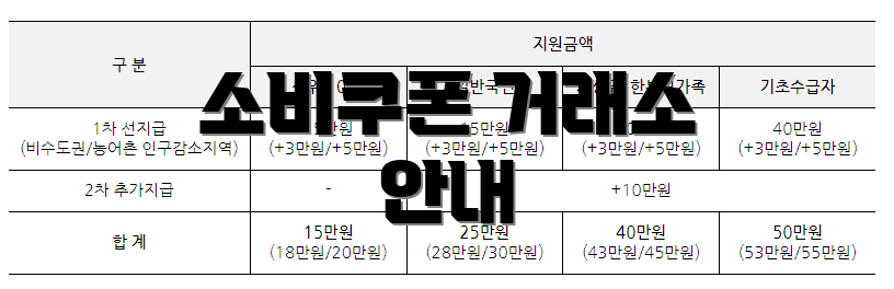 소비쿠폰 거래소 안내